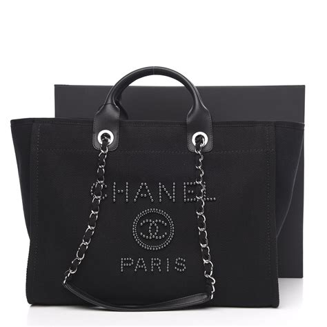 chanel deauville pearl tote|Chanel deauville medium tote.